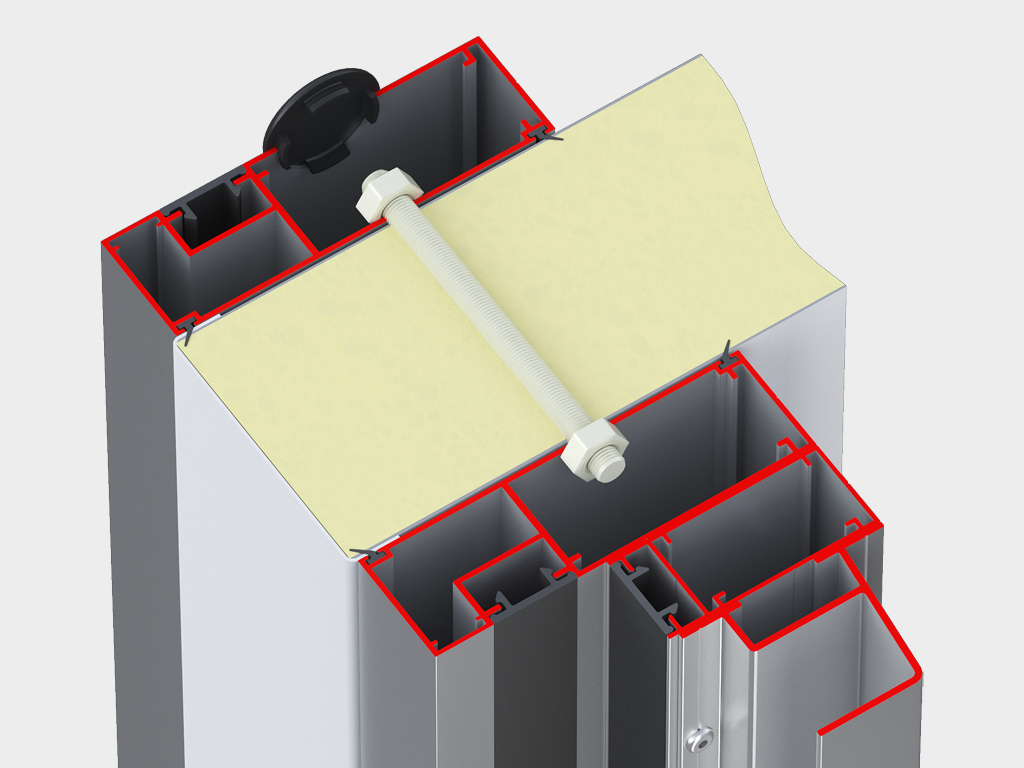用于增强门洞固定强度的安装用铝制框架。